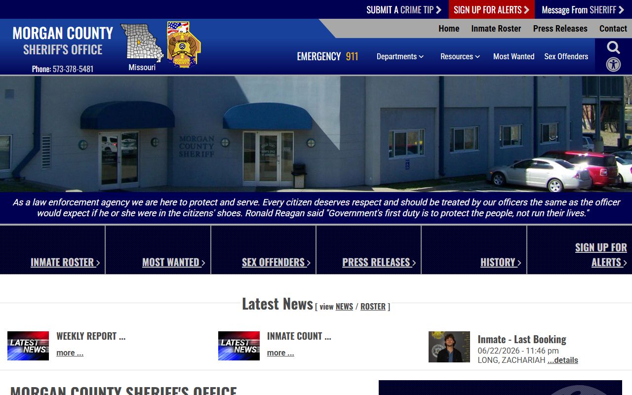 Morgan County arrest records Sheriff's Office homepage