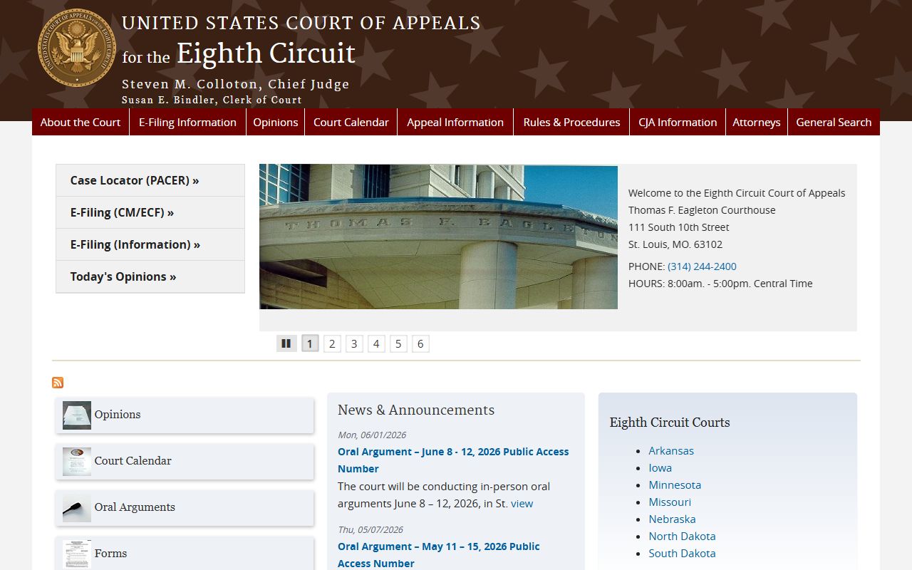Morgan County Circuit Court records Eighth Circuit federal appeals source