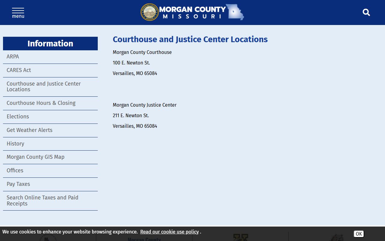 Morgan County court records courthouse and Justice Center locations