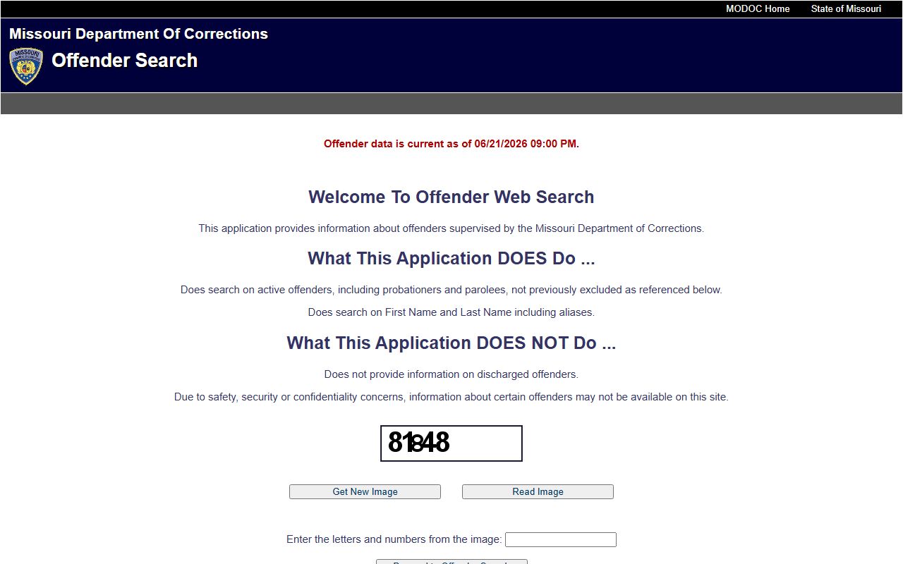Morgan County inmate records Missouri DOC offender search