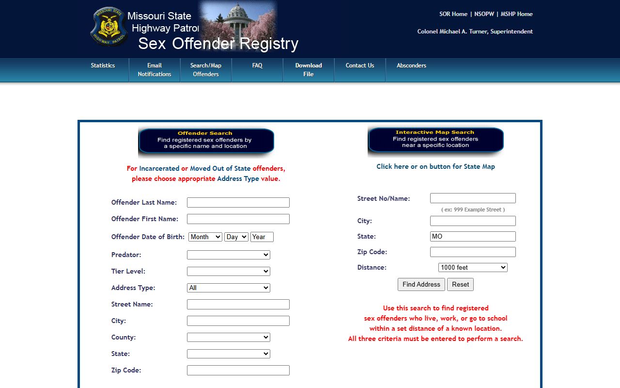Morgan County warrant records Missouri sex offender registry search