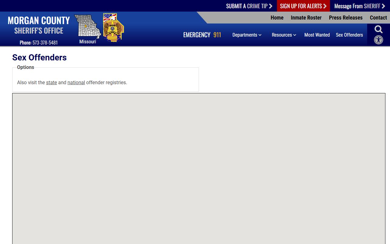 Morgan County warrant records sheriff sex offender information